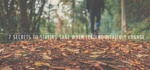 7 Secrets to Staying Sane When Leading Difficult Change